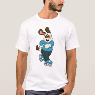 ドッグアットアイススケートで滑るとアイススケート Tシャツ