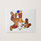 ドッグアットクリケットウィズクリケットこうもり ジグソーパズル (横)