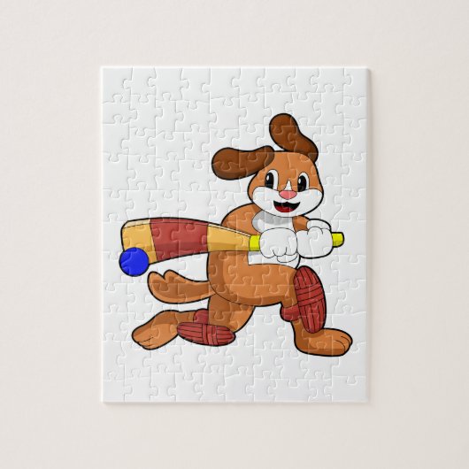 ドッグアットクリケットウィズクリケットこうもり ジグソーパズル (縦)