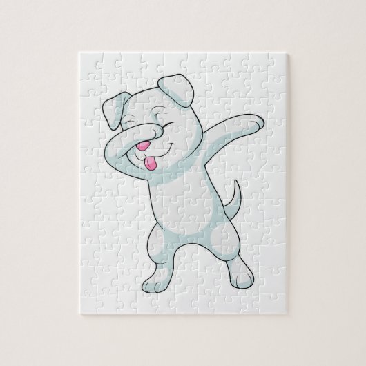 ドッグアットヒップホップダンスダブ ジグソーパズル (縦)