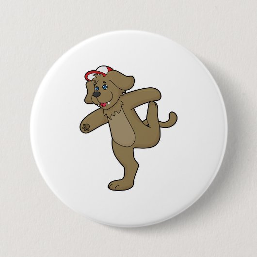 ドッグアットヨガフィットネス 缶バッジ (正面)