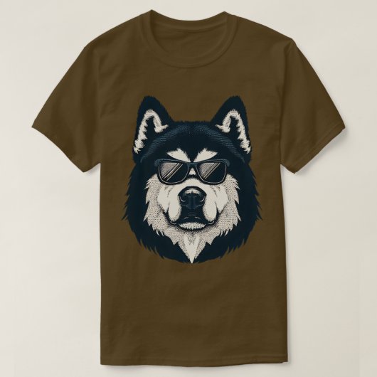 ドッグアラスカマレークールテ Tシャツ (デザイン正面)
