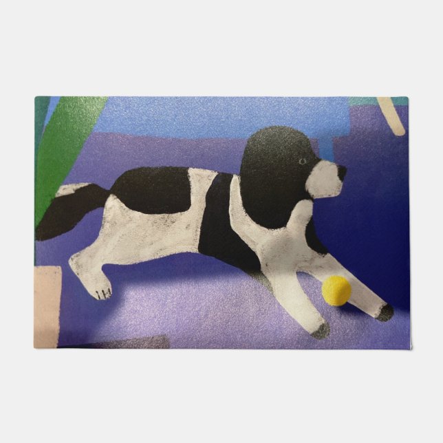 ドッグアンドボールマット ドアマット (正面)