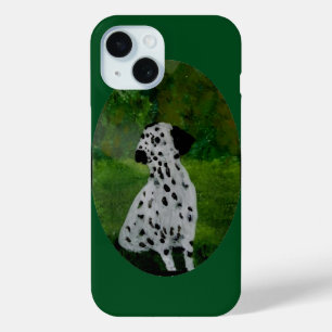 ドッグアートダルマチカスタムアン色 iPhone 15ケース
