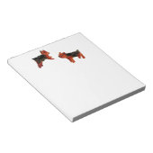 ドッグアート2つのかわいいテリア ノートパッド (アングル)