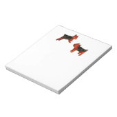 ドッグアート2つのかわいいテリア ノートパッド (回転)