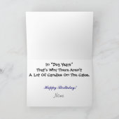 ドッグイヤーおもしろい誕生日 カード (内部)