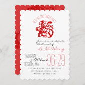 ドッグイヤー赤卵と生姜パーティーベビー招待状 招待状 (正面/裏面)