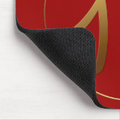 ドッグイヤー金ゴールドエンボス記号Ideogramマウスパッド マウスパッド (コーナー)