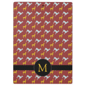 ドッグイヤー2018〔占星術の〕十二宮図誕生日モノグラムのクリップボード クリップボード (裏面)