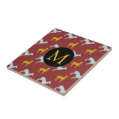 ドッグイヤー2018〔占星術の〕十二宮図誕生日モノグラムタイル タイル (側面)