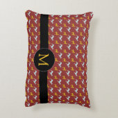 ドッグイヤー〔占星術の〕十二宮図誕生日モノグラムA枕 アクセントクッション (裏面(縦))