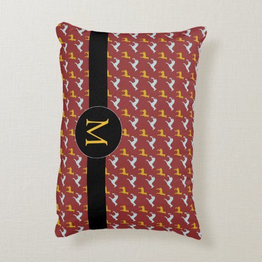 ドッグイヤー〔占星術の〕十二宮図誕生日モノグラムA枕 アクセントクッション (裏面(縦))