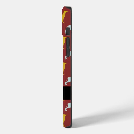 ドッグイヤー〔占星術の〕十二宮図誕生日モノグラムiPC Case-Mate iPhoneケース (裏面 / 左)