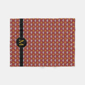 ドッグイヤー〔占星術の〕十二宮図誕生日モノグラムSブランケット フリースブランケット (正面(横))