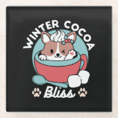 ドッグインフェスティバルマグforホリデービーブスウィンターココ ガラスコースター (正面)