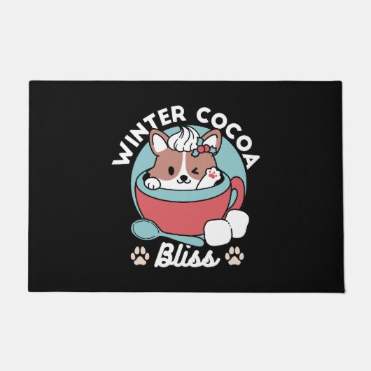 ドッグインフェスティバルマグforホリデービーブスウィンターココ ドアマット (正面)