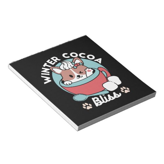 ドッグインフェスティバルマグforホリデービーブスウィンターココ ノートパッド (アングル)