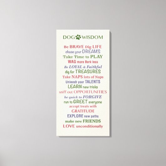 ドッグウィズダム引用文 キャンバスプリント (正面)