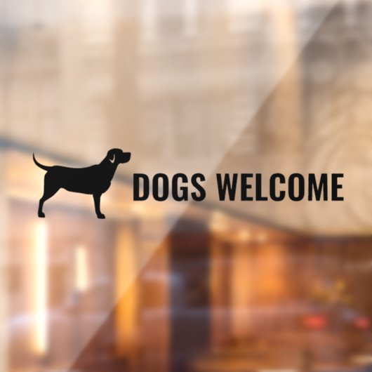 ドッグウェルカムデカール,ペットウェルカムステッカー ウィンドウサイン (シート2)