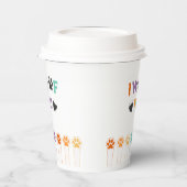 ドッグウェルカムパーティーかわいい足 紙コップ (左)