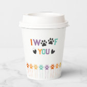 ドッグウェルカムパーティーかわいい足 紙コップ (裏面)