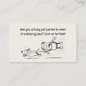 ドッグウォーカーおもしろいと魅力的な漫画 名刺 (正面)