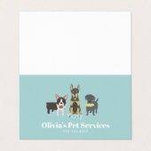 ドッグウォーカーおよびペット付き添い 名刺 (外部フラット)