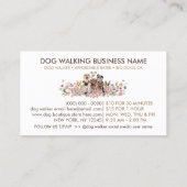 ドッグウォーカーかわいいロイヤリティ 名刺 (裏面)
