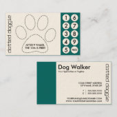 ドッグウォーカーでパンチカードを切り取る ロイヤリティカード (正面/裏面)