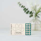 ドッグウォーカーでパンチカードを切り取る ロイヤリティカード (スタンド正面)