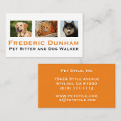 ドッグウォーカーとペットシッターの名刺 名刺 (正面/裏面)