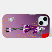 ドッグウォーカーと紅葉iPhoneケース Case-Mate iPhoneケース (裏面 (横))