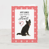 ドッグウォーカーのクリスマスからのありがとう サンキューカード (正面)