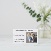 ドッグウォーカーのコーギーの名刺 名刺 (スタンド正面)