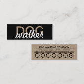 ドッグウォーカーのパンチカード ロイヤリティカード (正面/裏面)