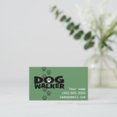 ドッグウォーカーの十分にカスタマイズ可能な名刺 名刺 (スタンド正面)