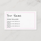 ドッグウォーカーの名刺を"エコーします" 名刺 (裏面)