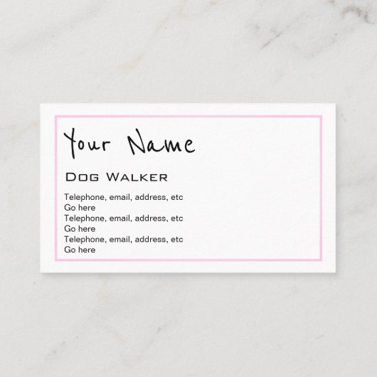 ドッグウォーカーの名刺を"エコーします" 名刺 (裏面)