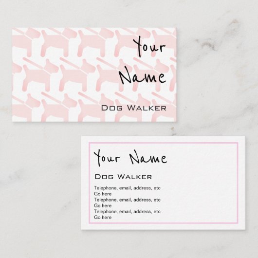 ドッグウォーカーの名刺を"エコーします" 名刺 (正面/裏面)
