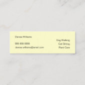 ドッグウォーカーの名刺 スキニー名刺 (裏面)