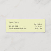 ドッグウォーカーの名刺 スキニー名刺 (裏面)