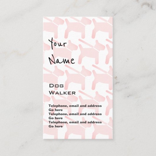 ドッグウォーカーの正札を"エコーします" 名刺 (正面)