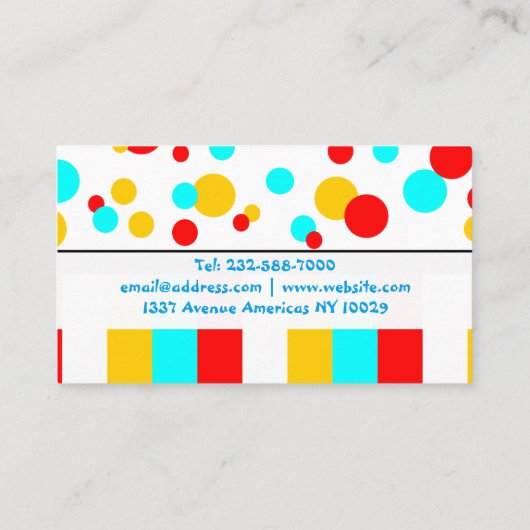 ドッグウォーカーの獣医およびペットショップ 名刺 (裏面)