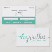 ドッグウォーカーの紹介の名刺 紹介カード (正面/裏面)