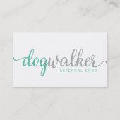 ドッグウォーカーの紹介の名刺 紹介カード (裏面)