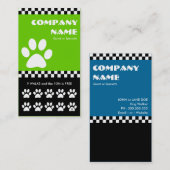 ドッグウォーカーはパンチカードを市松模様にします ロイヤリティカード (正面/裏面)