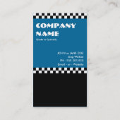 ドッグウォーカーはパンチカードを市松模様にします ロイヤリティカード (裏面)