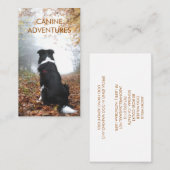 ドッグウォーカーアドベンチャーウォーキングとハイキング 名刺 (正面/裏面)