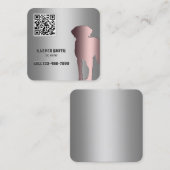 ドッグウォーカーカスタムQR スクエア名刺 (正面/裏面)